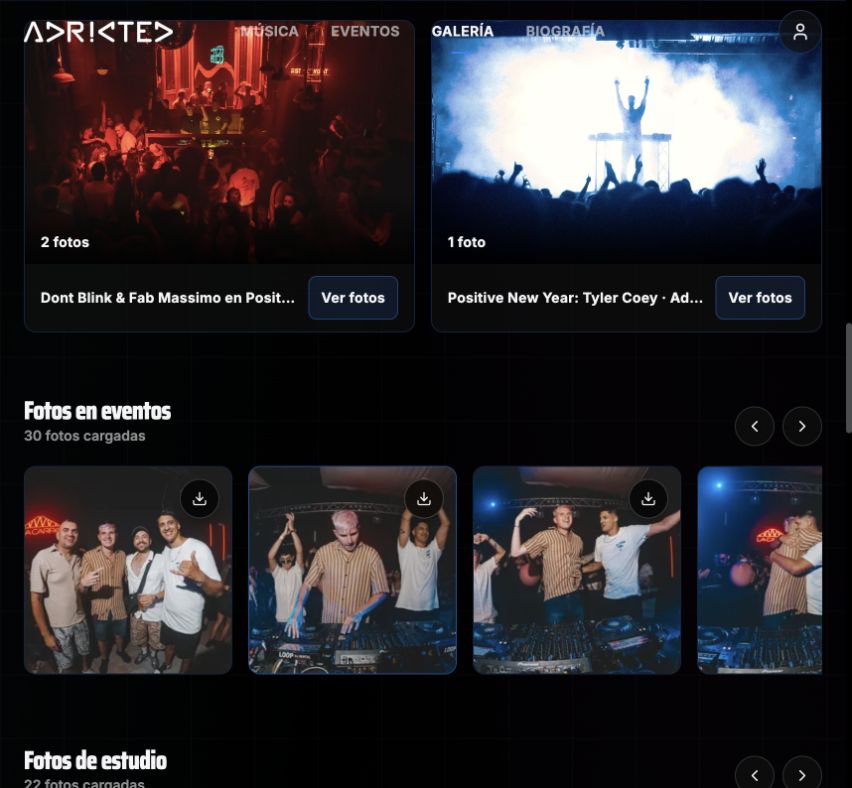Event photo archive
