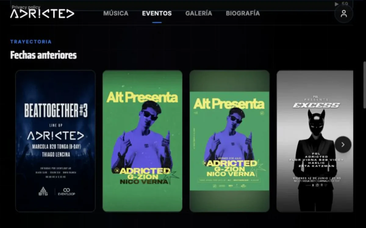Artist events